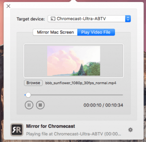 rewind and fast foward shortcuts for chromecast on mac laptop